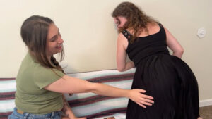 A "Deck of Desire," strip game with two sexy lesbians