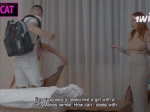 Step mom and Step sister Share Bed with Step son — Will a Naughty Hotel Night Spark Forbidden Fun?!